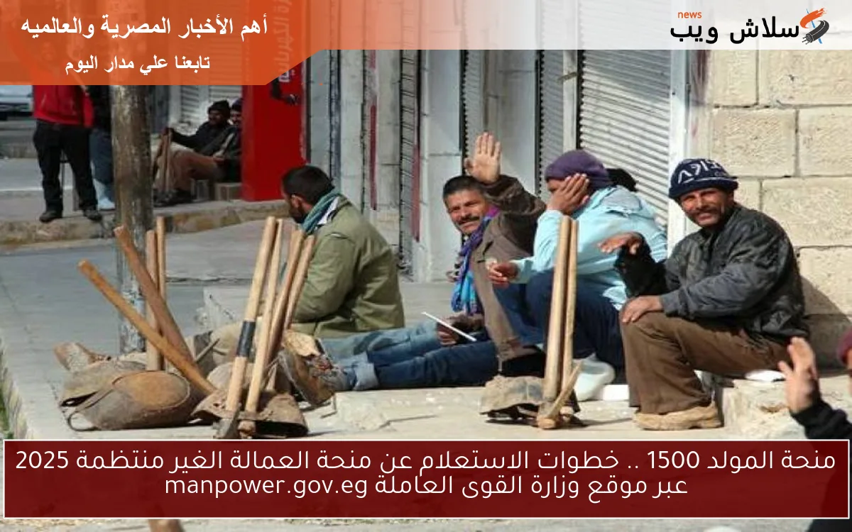 منحة المولد 1500 .. خطوات الاستعلام عن منحة العمالة الغير منتظمة 2025 عبر موقع وزارة القوى العاملة manpower.gov.eg 2 منحة المولد 1500 .. خطوات الاستعلام عن منحة العمالة الغير منتظمة 2025 عبر موقع وزارة القوى العاملة manpower.gov.eg