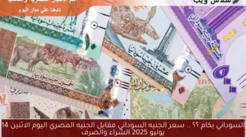 سعر الجنيه السوداني مقابل الجنيه المصري اليوم 4