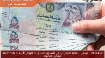 سعر الدرهم الاماراتي في السوق السوداء اليوم 2