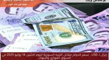 سعر الدولار مقابل الليرة السورية اليوم 1 3