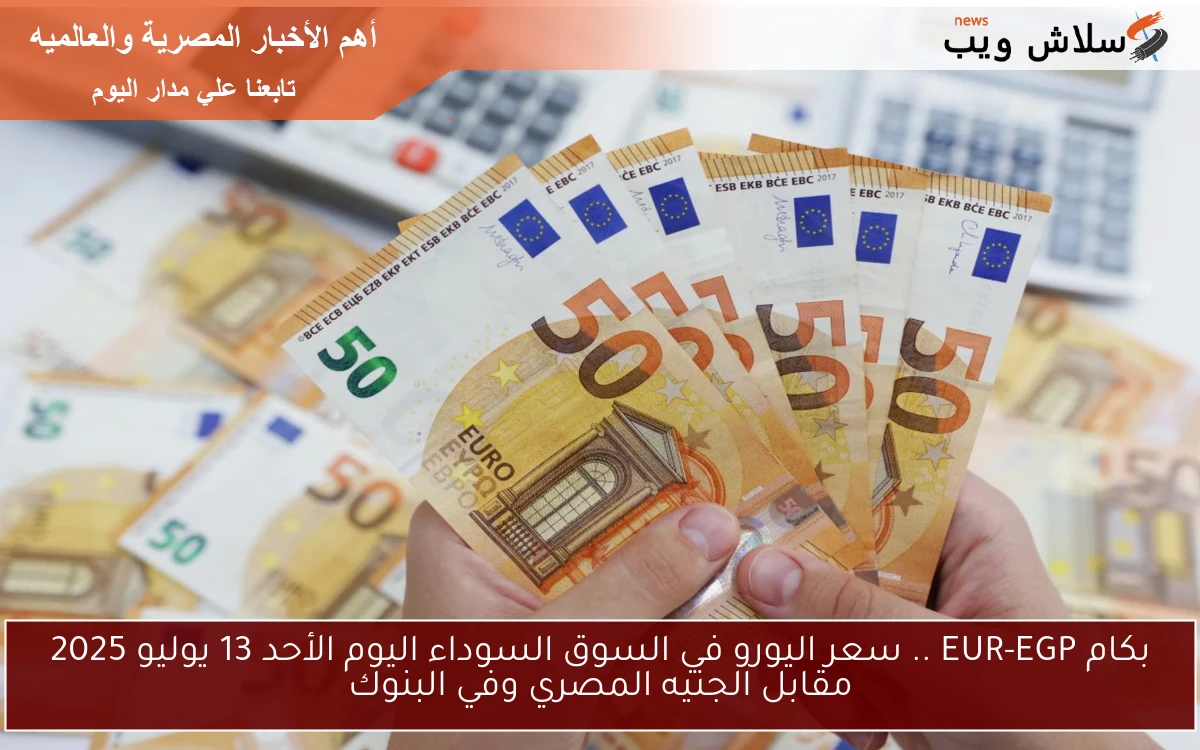 بكام EUR-EGP .. سعر اليورو في السوق السوداء اليوم الأحد 13 يوليو 2025 مقابل الجنيه المصري وفي البنوك 2 بكام EUR-EGP .. سعر اليورو في السوق السوداء اليوم الأحد 13 يوليو 2025 مقابل الجنيه المصري وفي البنوك