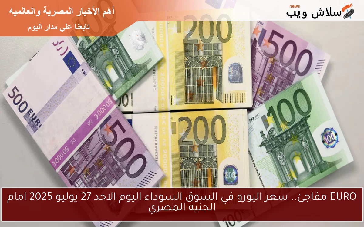 EURO مفاجئ.. سعر اليورو في السوق السوداء اليوم الاحد 27 يوليو 2025 امام الجنيه المصري 2 EURO مفاجئ.. سعر اليورو في السوق السوداء اليوم الاحد 27 يوليو 2025 امام الجنيه المصري