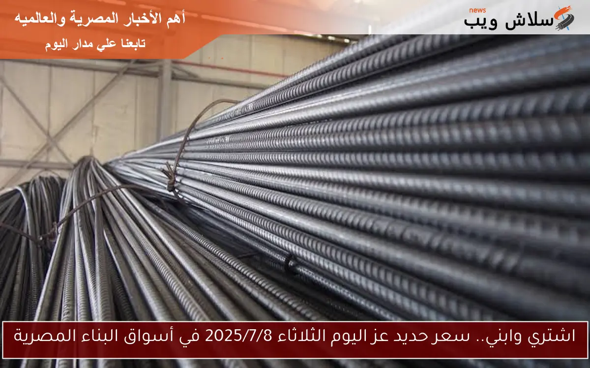 اشتري وابني.. سعر حديد عز اليوم الثلاثاء 2025/7/8 في أسواق البناء المصرية 2 اشتري وابني.. سعر حديد عز اليوم الثلاثاء 2025/7/8 في أسواق البناء المصرية