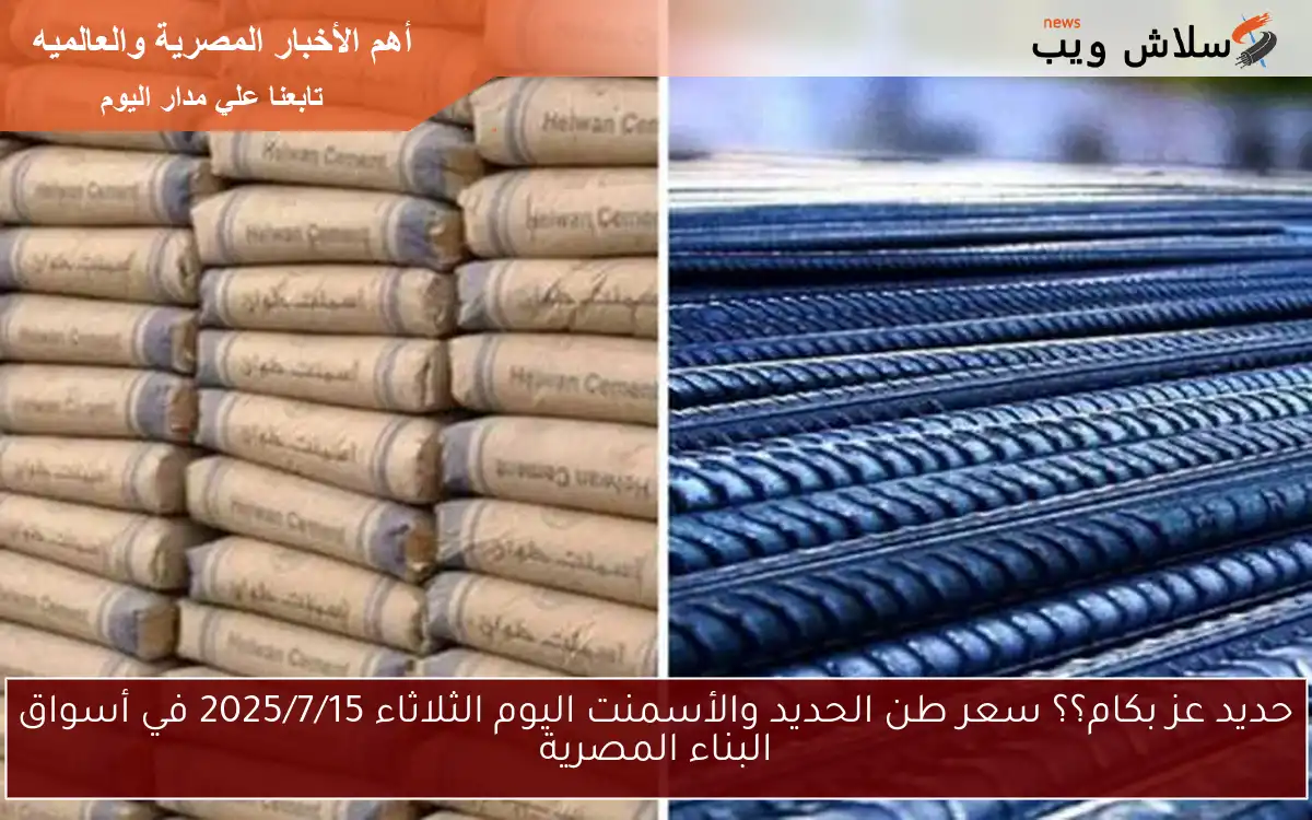 حديد عز بكام؟؟ سعر طن الحديد والأسمنت اليوم الثلاثاء 2025/7/15 في أسواق البناء المصرية 2 حديد عز بكام؟؟ سعر طن الحديد والأسمنت اليوم الثلاثاء 2025/7/15 في أسواق البناء المصرية