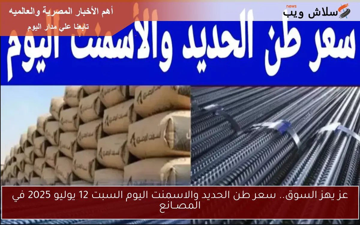 عز يهز السوق.. سعر طن الحديد والاسمنت اليوم السبت 12 يوليو 2025 في المصــانع 2 عز يهز السوق.. سعر طن الحديد والاسمنت اليوم السبت 12 يوليو 2025 في المصــانع