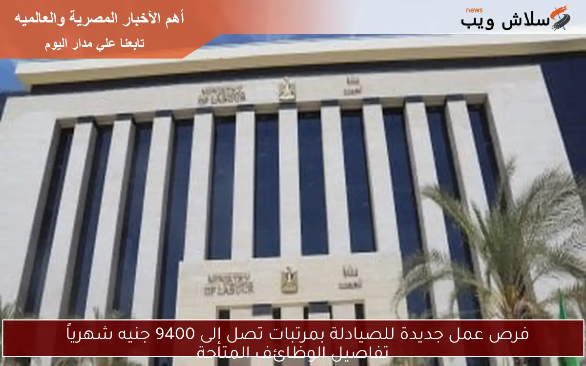 فرص عمل جديدة للصيادلة بمرتبات تصل إلى 9400 جنيه شهرياً تفاصيل الوظائف المتاحة 2 فرص عمل جديدة للصيادلة بمرتبات تصل إلى 9400 جنيه شهرياً
تفاصيل الوظائف المتاحة