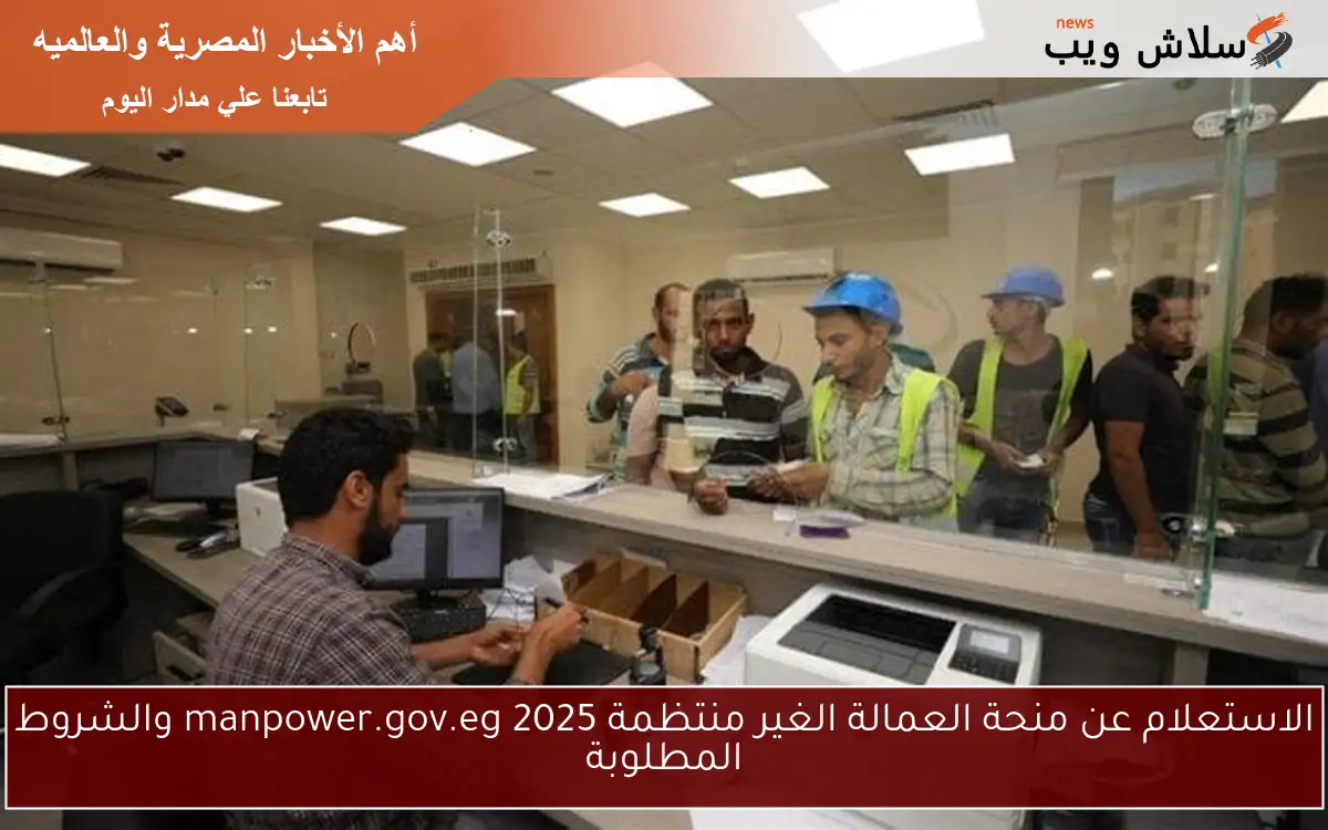 الاستعلام عن منحة العمالة الغير منتظمة 2025 manpower.gov.eg والشروط المطلوبة 2 الاستعلام عن منحة العمالة الغير منتظمة 2025 manpower.gov.eg والشروط المطلوبة