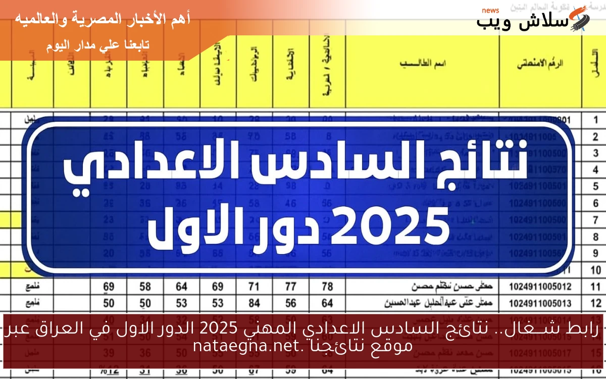 رابط شـــغال.. نتائج السادس الاعدادي المهني 2025 الدور الاول في العراق عبر موقع نتائجنا .nataegna.net 2 رابط شـــغال.. نتائج السادس الاعدادي المهني 2025 الدور الاول في العراق عبر موقع نتائجنا .nataegna.net