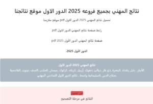 بعد الانتظار الطويل... رابط نتائج السادس المهني 2025 في جميع المحافظات عبر موقع نتائجنا PDF استعلم الآن nataegna.net 3 نتائج السادس المهني 2025