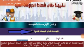 نتيجة الدبلومات الفنية 2025 7