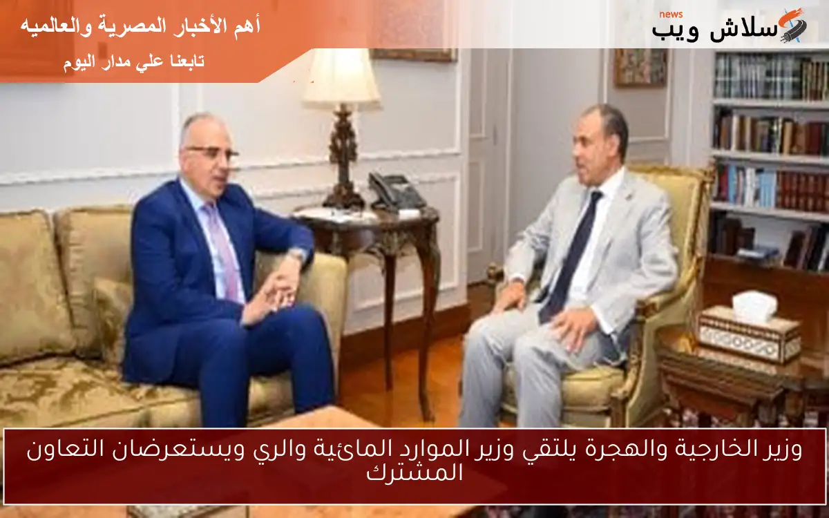 وزير الخارجية والهجرة يلتقي وزير الموارد المائية والري ويستعرضان التعاون المشترك